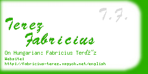 terez fabricius business card